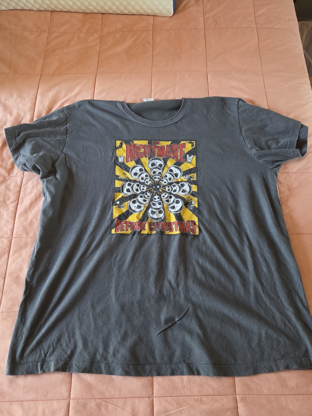 Nightmare Before Christmas Graphic Tee - Charcoal Gray